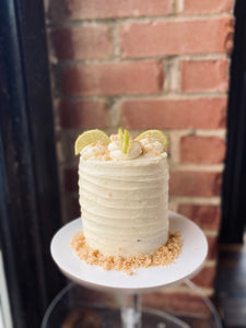 Key lime cake with lime cream cheese frosting.