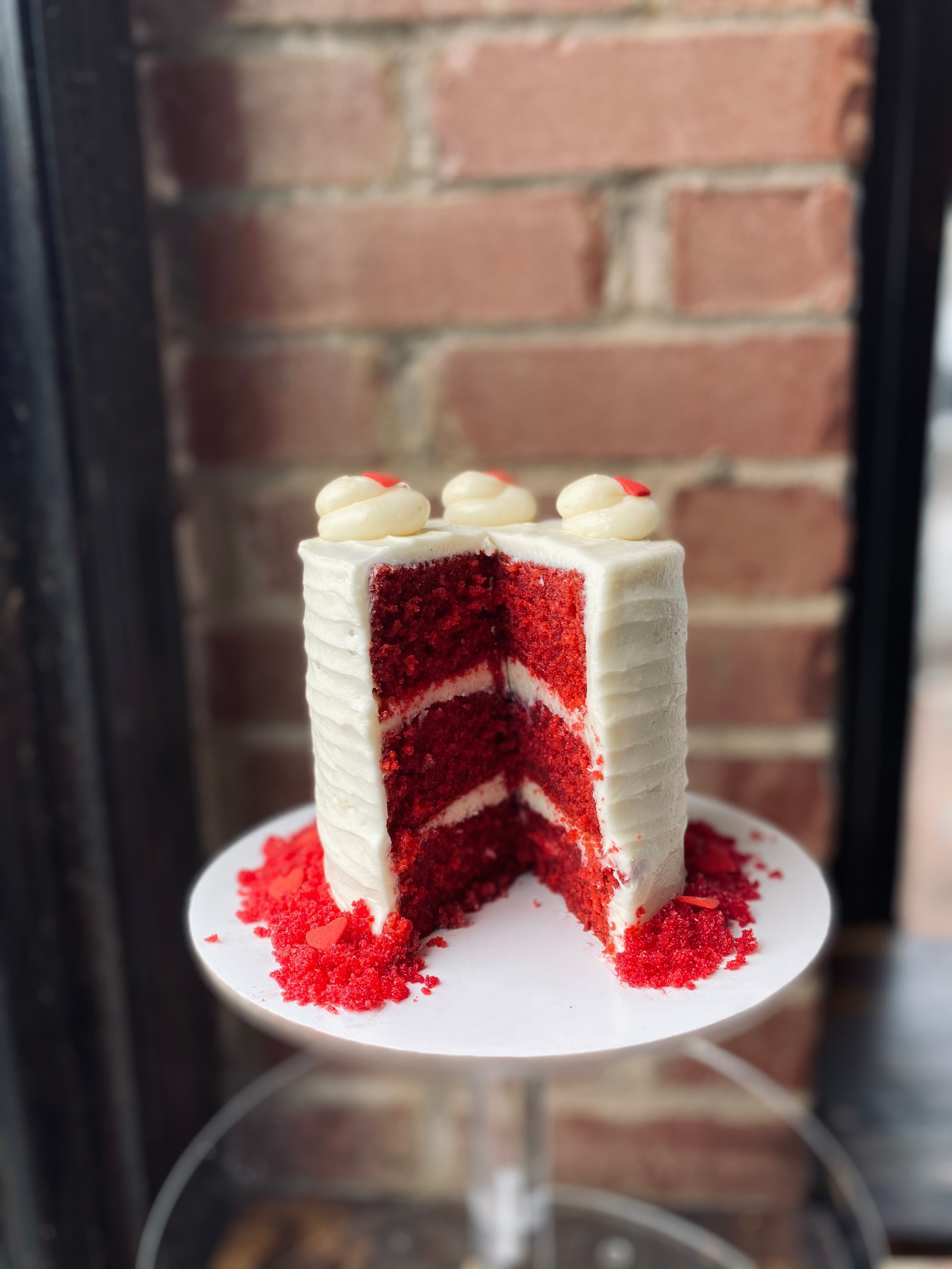 Red Velvet Cake with Cream Cheese Frosting.