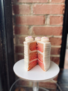 Strawberry Cake with Strawberry Cream Cheese Frosting.